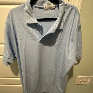 Versatile Blue Polo Shirt with Classic Collar xxl Carolina blue EUC